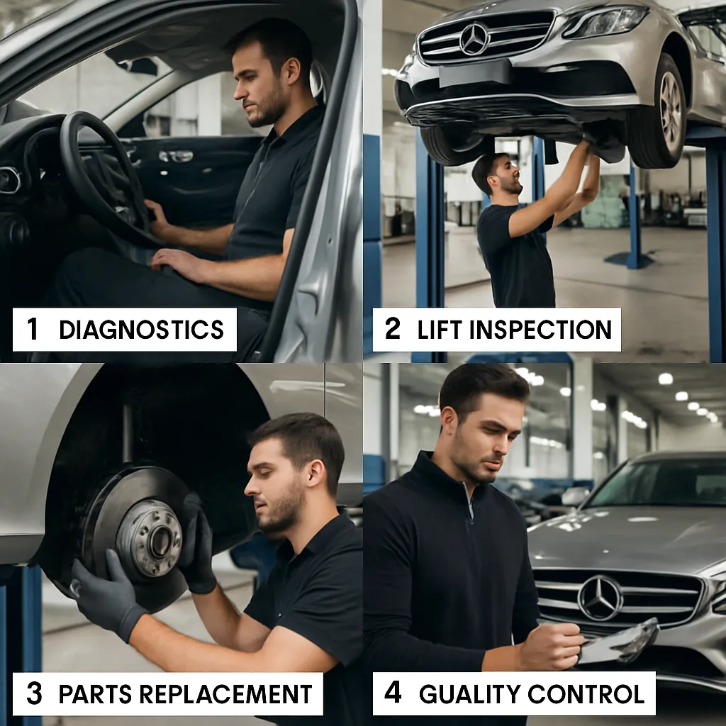 Процесс компьютерной диагностики Mercedes