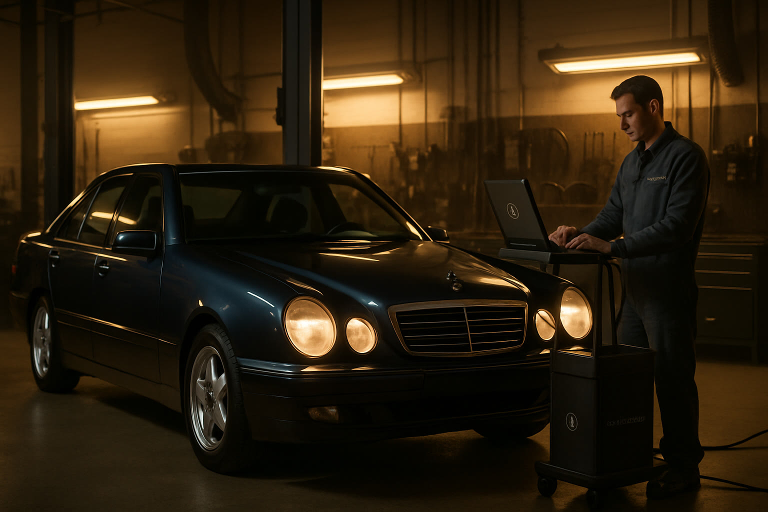 Mercedes E W210 в автосервисе MB Doctor
